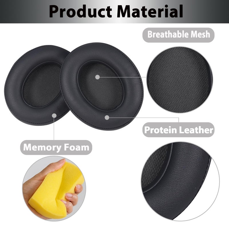 Adhiper Studio 2/3 Replacement Earpads Ear Pads Cushion Cover Compatible with Studio 2.0 Wired/Wireless & Studio 3.0 B0500 B0501 Over-Ear Headphones (Titanium Gray) - Image 3